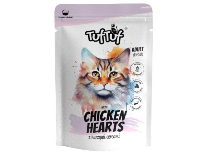 TUF TUF with chicken hearts - wet cat food - 300g