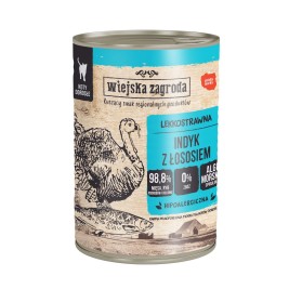 WIEJSKA ZAGRODA Turkey with salmon - wet cat food - 400g