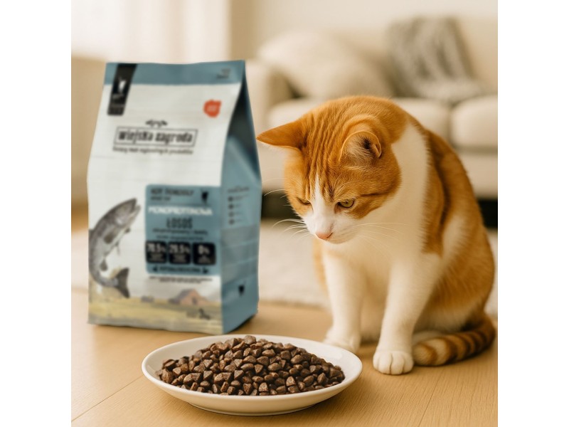 WIEJSKA ZAGRODA Monoprotein Salmon - dry cat food - 3kg