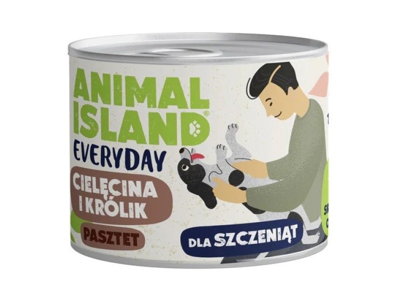 ANIMAL ISLAND Everyday Puppy Veal and rabbit - wet dog food - 185g ANIMAL ISLAND Everyday Puppy Veal and rabbit - wet dog food - 185g