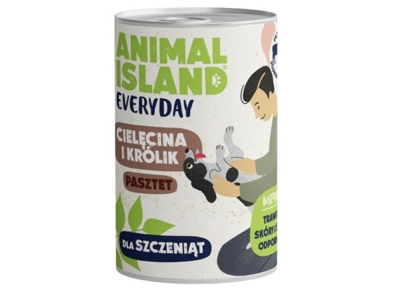 ANIMAL ISLAND Everyday Puppy Veal and rabbit - wet dog food - 400g