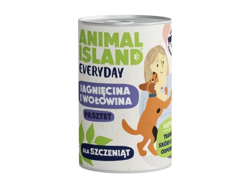 ANIMAL ISLAND Everyday Beef and lamb for puppies - wet dog food - 400g