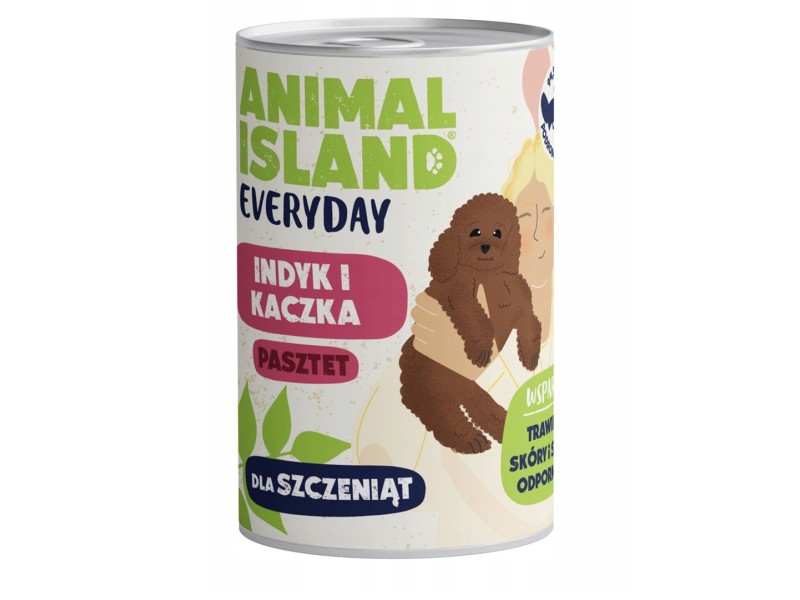 ANIMAL ISLAND Everyday Puppy Turkey and duck - wet dog food - 400g ANIMAL ISLAND Everyday Puppy Turkey and duck - wet dog food - 400g