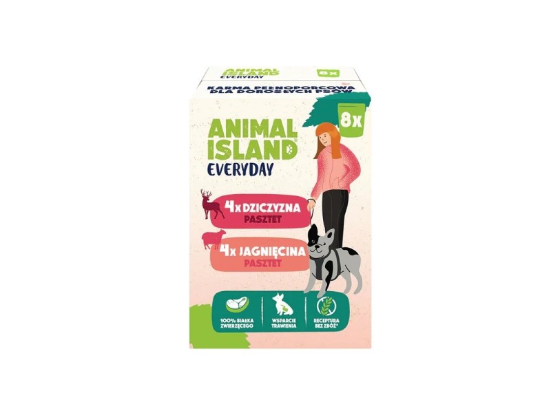 ANIMAL ISLAND Everyday Game and lamb - wet dog food - 8x150g