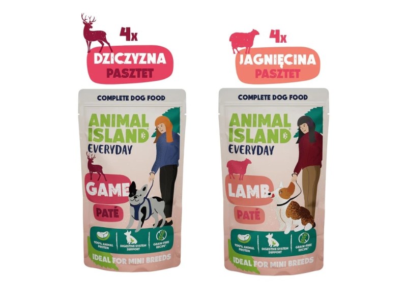 ANIMAL ISLAND Everyday Game and lamb - wet dog food - 8x150g