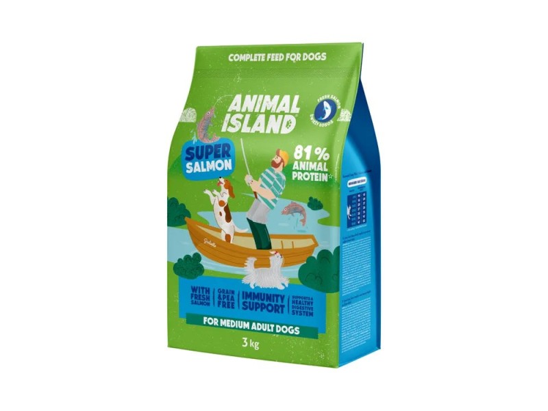 ANIMAL ISLAND Super salmon - dry dog food - 3kg