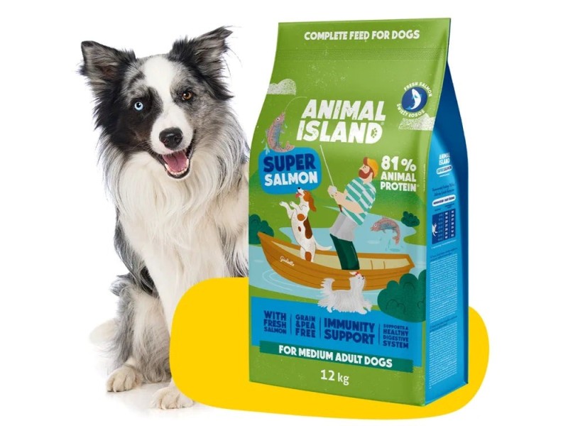 ANIMAL ISLAND Adult Medium Salmon - dry dog food - 12kg