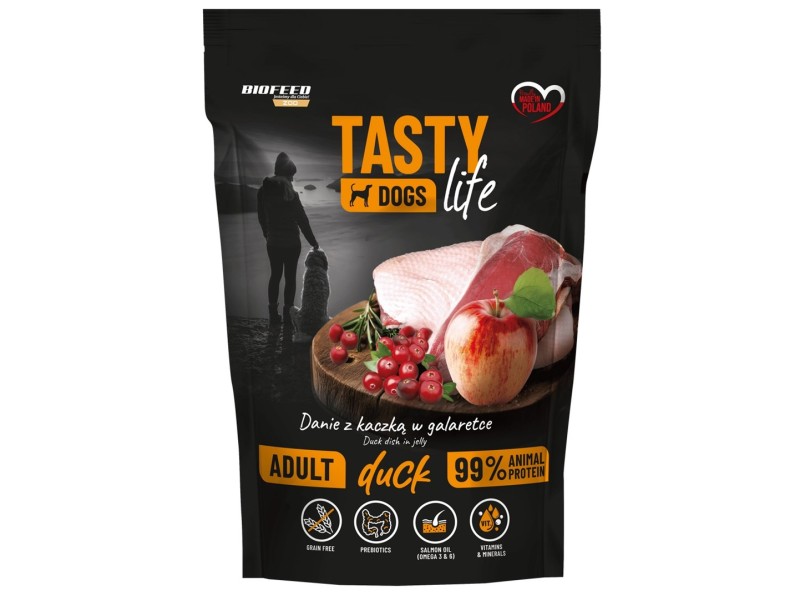 BIOFEED Tasty Dogs Life Duck - wet dog food - 500g