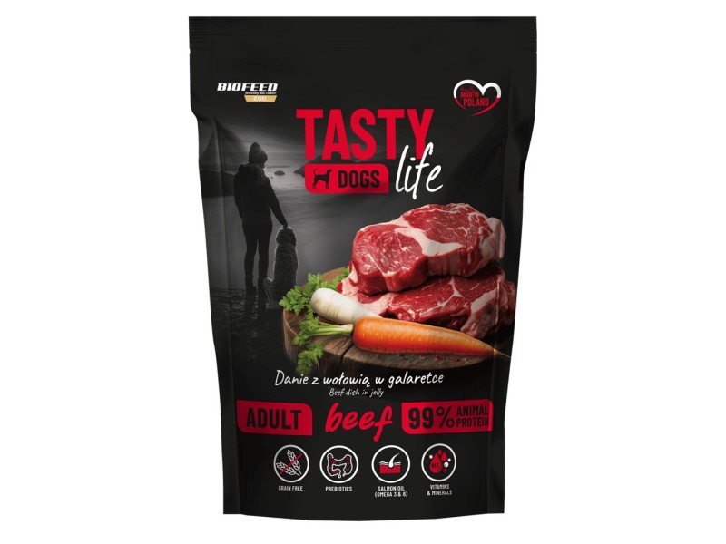 BIOFEED Tasty Dogs Life Beef - wet dog food - 500g BIOFEED Tasty Dogs Life Beef - wet dog food - 500g