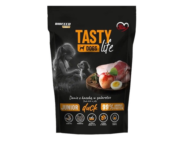BIOFEED Tasty Dogs Life Junior Duck - wet dog food - 500g