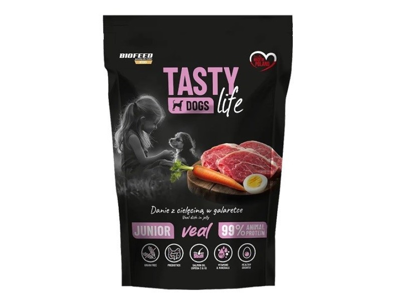 BIOFEED Tasty Dogs Life Junior Veal - wet dog food - 500g