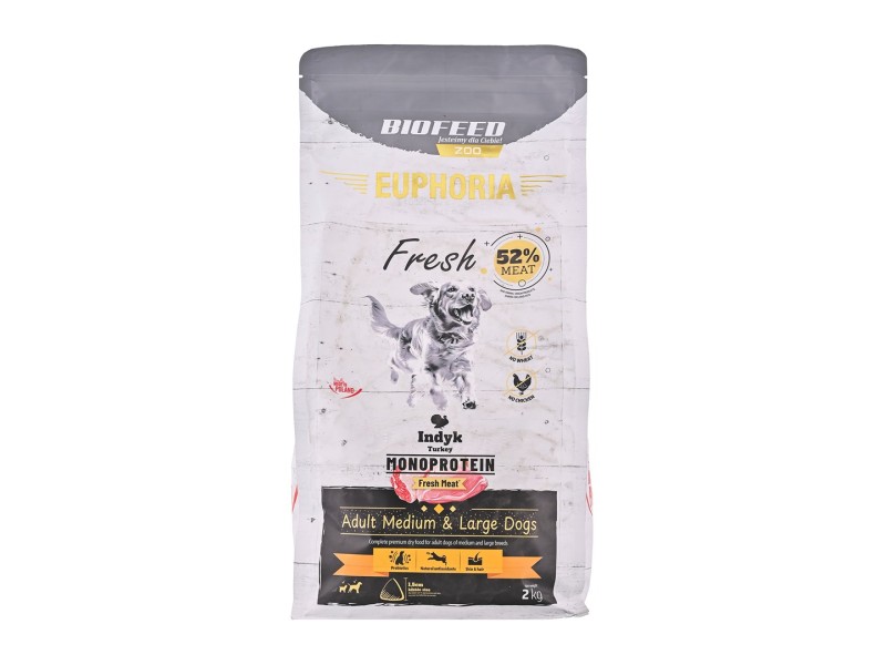 BIOFEED Euphoria Fresh Adult Medium & Large Monoprotein Turkey - dry dog food - 2kg