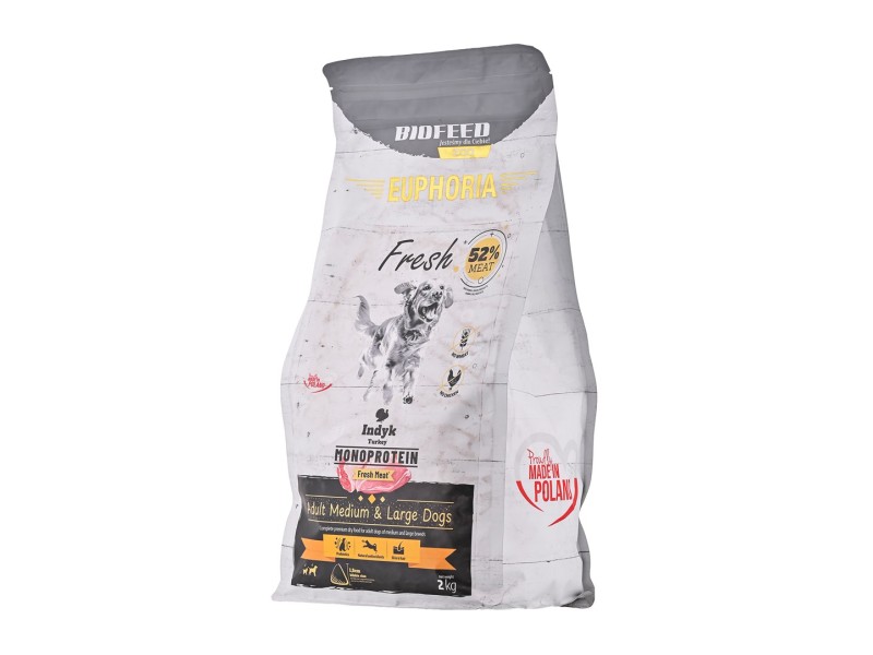 BIOFEED Euphoria Fresh Adult Medium & Large Monoprotein Turkey - dry dog food - 2kg