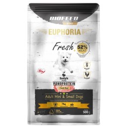 BIOFEED Euphoria Fresh Adult Turkey Monoprotein XS/S - dry dog food - 500g