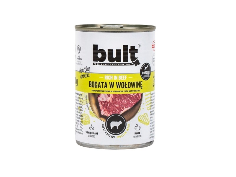 BULT Rich in beef - wet dog food - 400g
