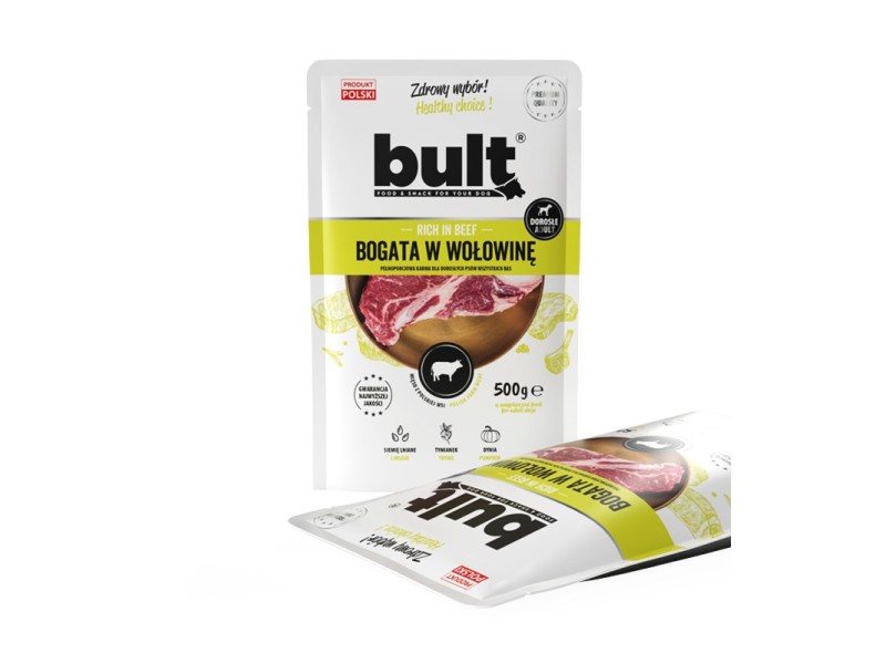BULT Rich in beef - wet dog food - 500g