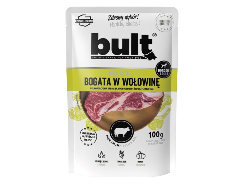 BULT Rich in beef - wet dog food - 100g