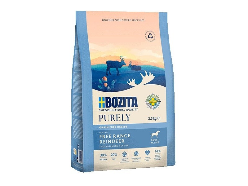 BOZITA Purely Adult Reindeer - dry dog food - 2,5kg
