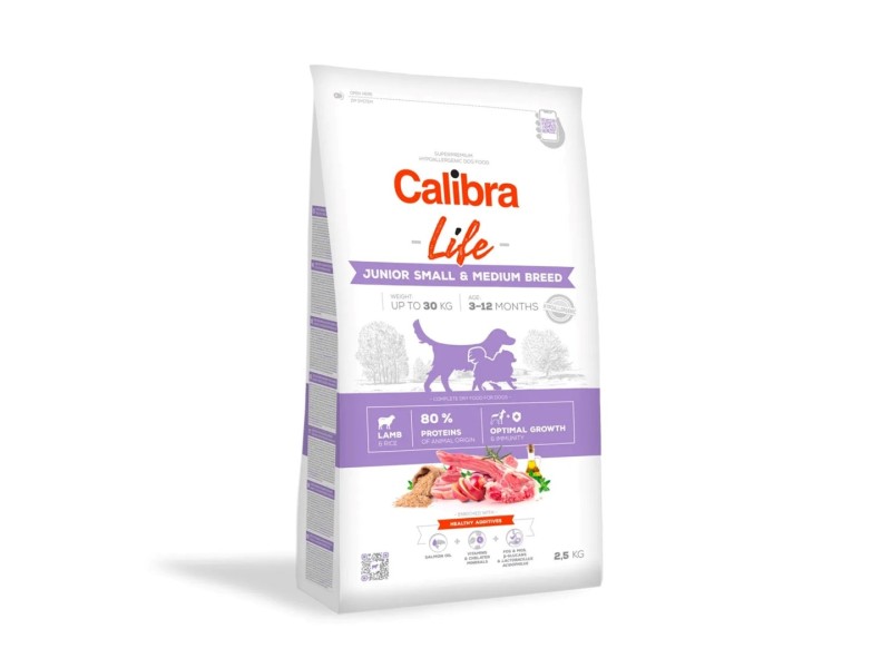 CALIBRA Dog Life Junior Small&Medium Breed Lamb - dry dog food - 2,5kg