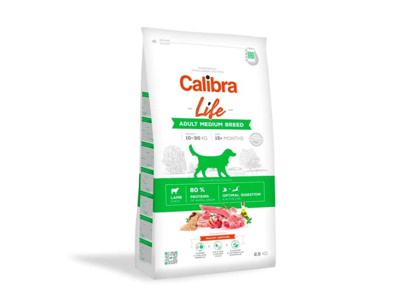 CALIBRA Dog Life Adult Medium Breed Lamb - dry dog food - 2,5kg