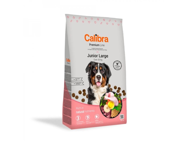 CALIBRA Premium Line Junior Large Chicken - dry dog food - 12kg