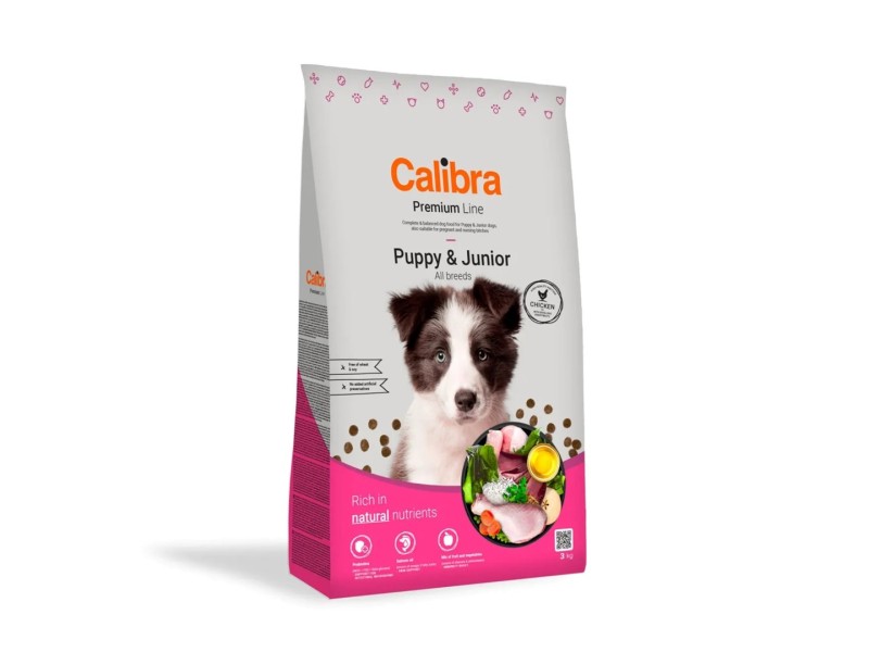 CALIBRA Dog Premium Line Puppy&Junior Chicken - dry dog food - 3kg