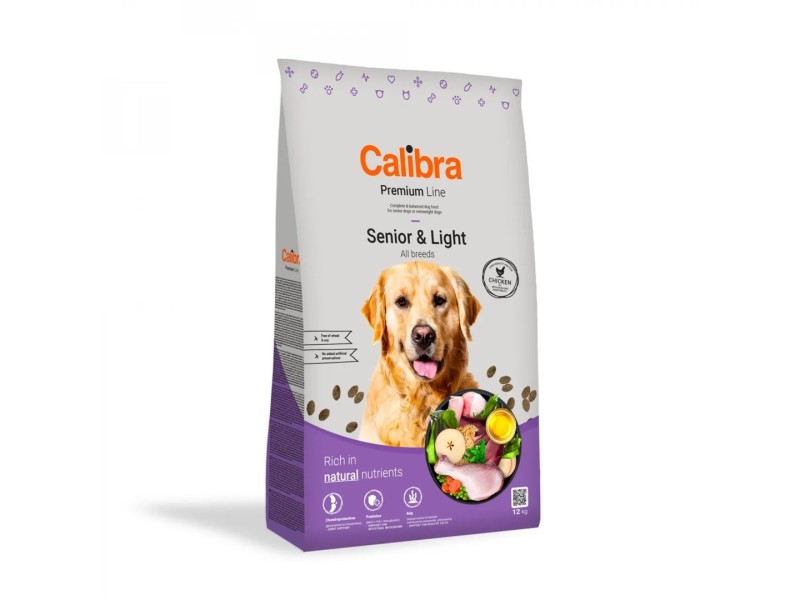 CALIBRA Premium Line Senior & Light Chicken - dry dog food - 12kg