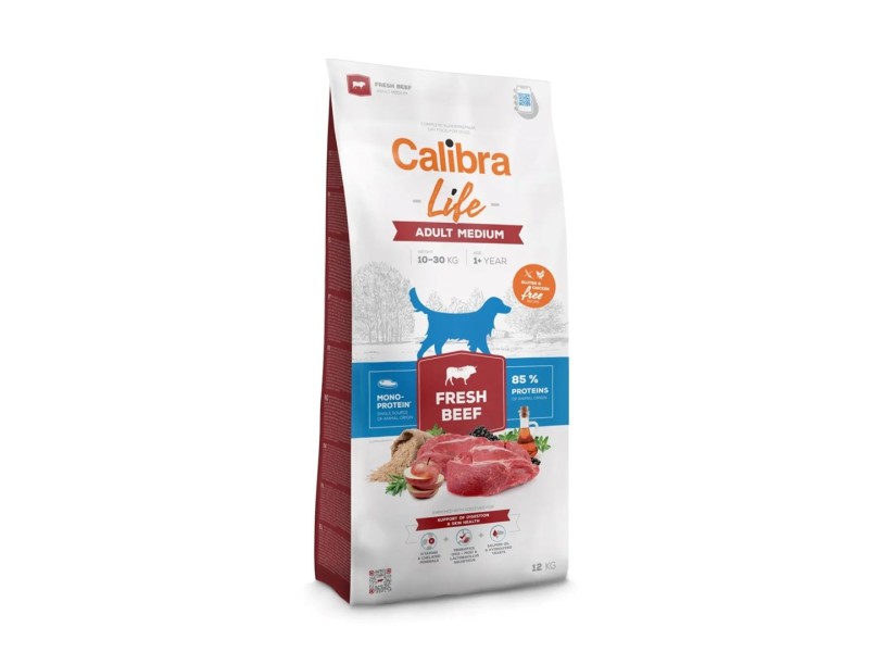 CALIBRA Dog Life Adult Medium Fresh Beef - dry dog food - 12kg