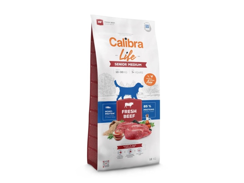 CALIBRA Life Senior Medium Fresh Beef - dry dog food - 12kg