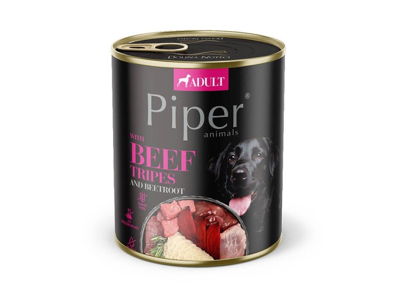 Dolina Noteci Piper Animals with beef stomach - wet dog food - 800g