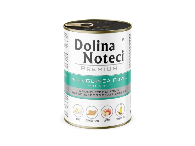 DOLINA NOTECI Premium Rich in guinea fowl with apple - wet dog food - 400g