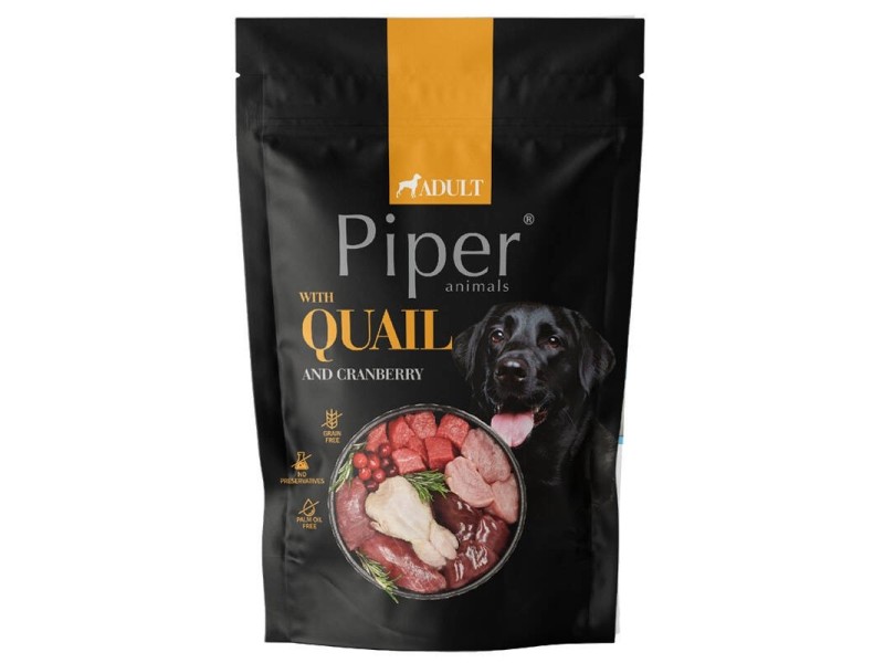 PIPER ANIMALS with quail and cranberries - wet dog food - 500g