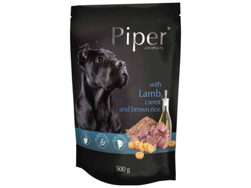 PIPER Animals with lamb, carrot and brown rice - wet dog food - 500g