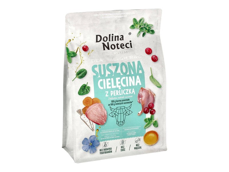 DOLINA NOTECI Premium Small breeds Veal with guinea fowl - dry dog food - 3kg