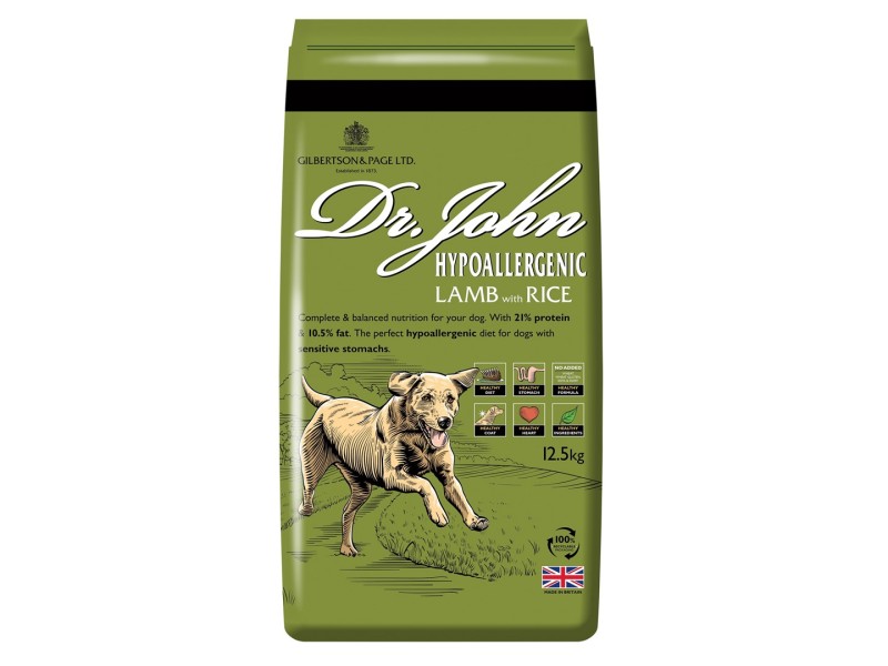 DR JOHN Hypoallergenic lamb with rice - dry dog food - 12,5kg
