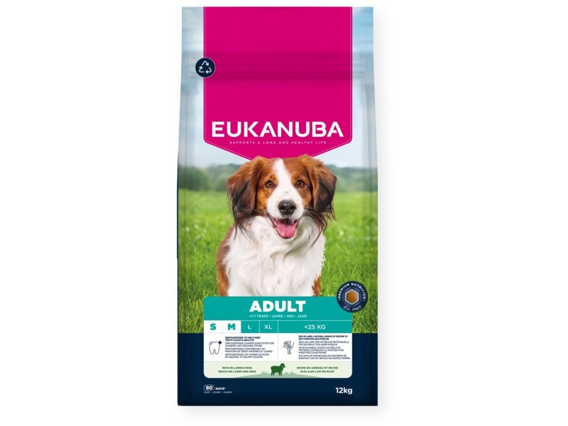 EUKANUBA Adult Small/Medium Rich in lamb & rice - dry dog food - 12kg