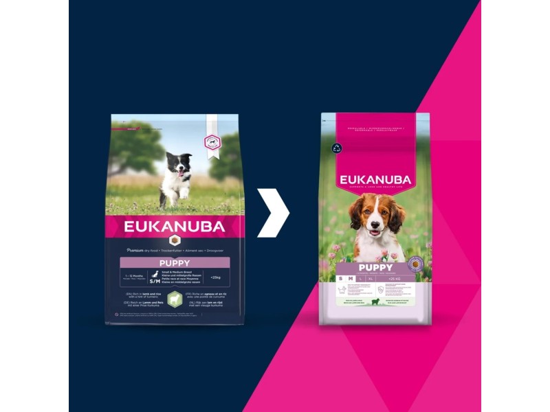 EUKANUBA Puppy Small/Medium Lamb & Rice - dry dog food - 3kg