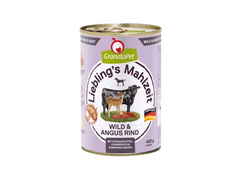 GRANATAPET Liebling's Mahlzeit Venison and angus beef - wet dog food - 800g GRANATAPET Liebling's Mahlzeit Venison and angus beef - wet dog food - 800g