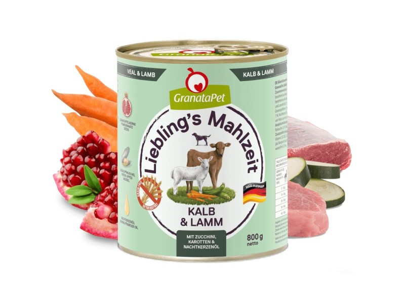 GRANATAPET Liebling's Mahlzeit Veal and lamb - wet dog food - 800g