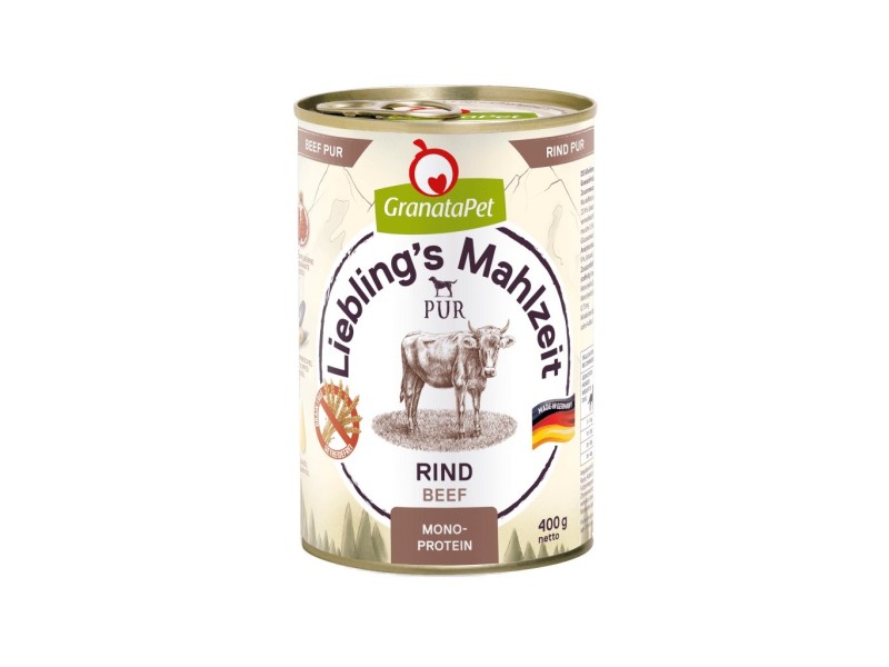 GRANATAPET Liebling's Mahlzeit Beef - wet dog food - 400g