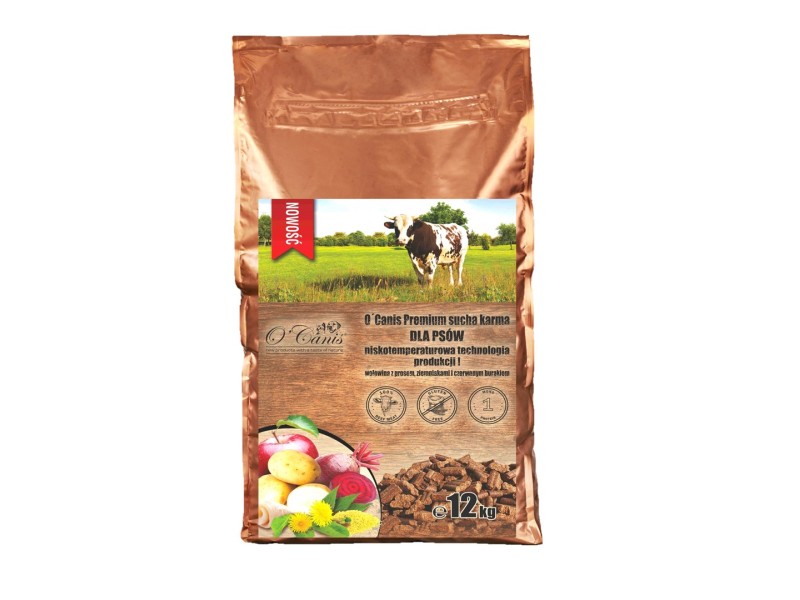 O'CANIS Premium Beef with millet, potatoes, and red beetroot - dry dog food - 12kg
