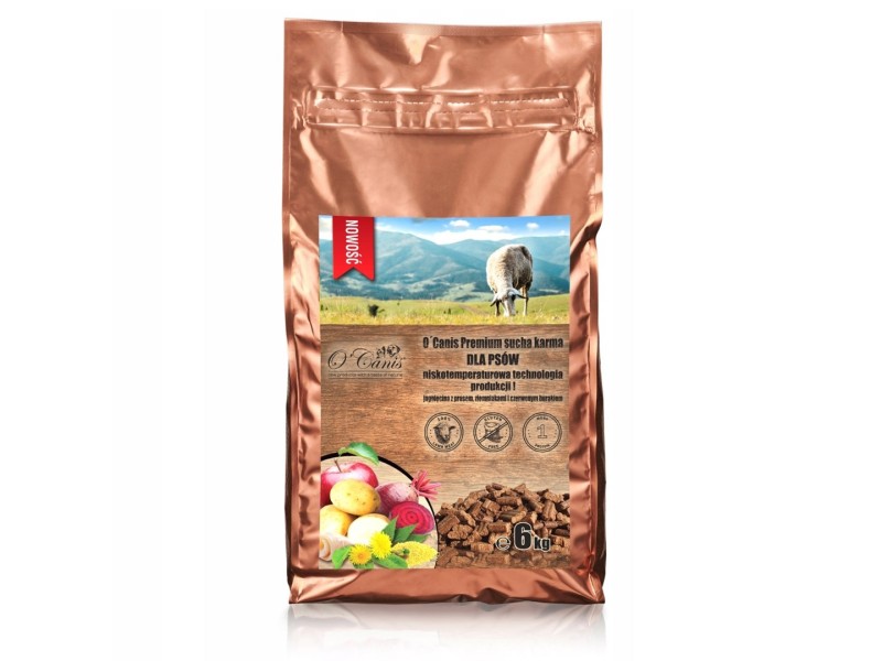 O'CANIS Premium Lamb with millet, potatoes, and red beetroot - dry dog food - 6kg O'CANIS Premium Lamb with millet, potatoes, and red beetroot - dry dog food - 6kg