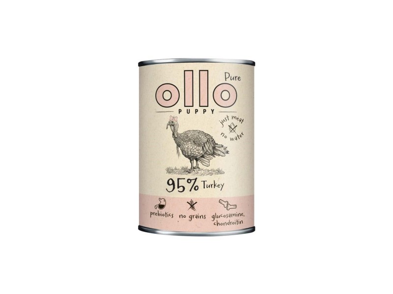 OLLO Puppy Pure Turkey - wet dog food - 850 g
