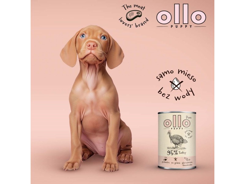OLLO Puppy Pure Turkey - wet dog food - 850 g