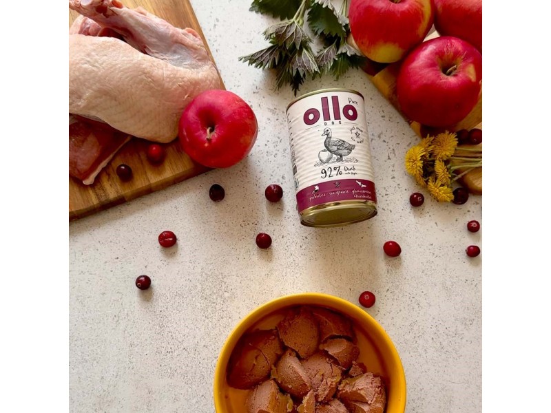 OLLO Pure Duck with apple - wet dog food - 400g