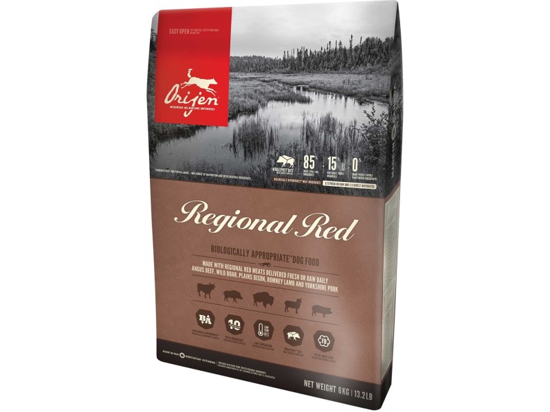 Orijen Regional Red 6 kg Adult Beef, Lamb, Pork