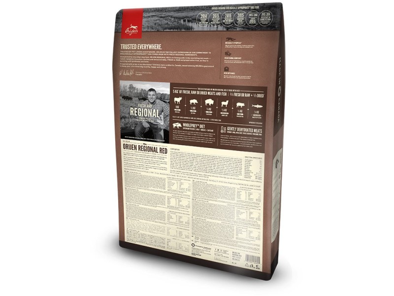 Orijen Regional Red 6 kg Adult Beef, Lamb, Pork