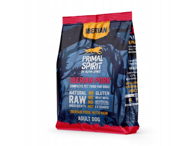 PRIMAL SPIRIT Iberian 70% Pork Ham – semi-moist dog food – 1 kg