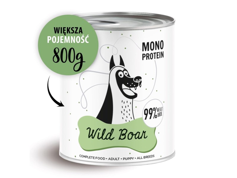 PAKA ZWIERZAKA Pepe Wild Boar - wet dog food - 800g