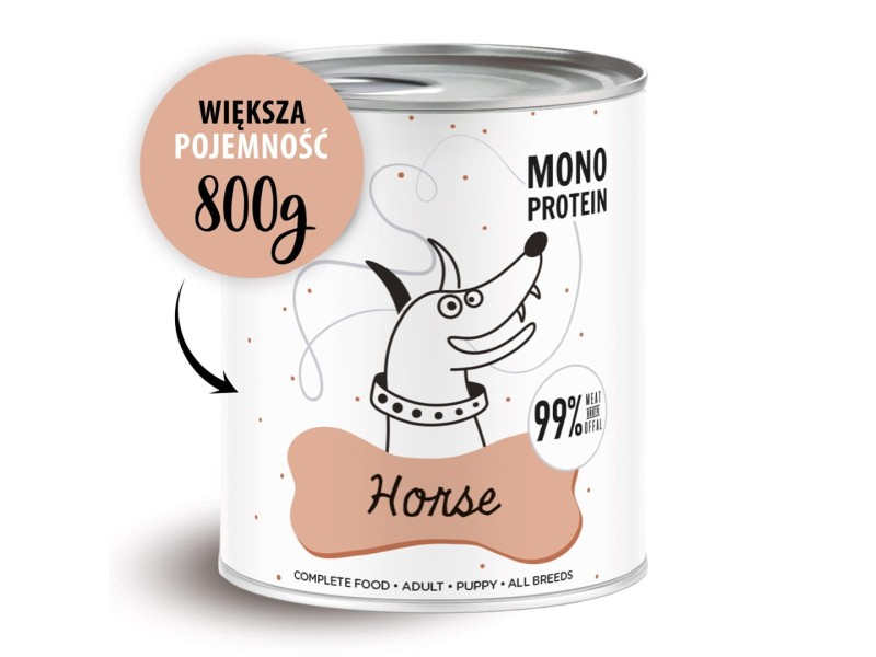 PAKA ZWIERZAKA Pepe Horse - wet dog food - 800g